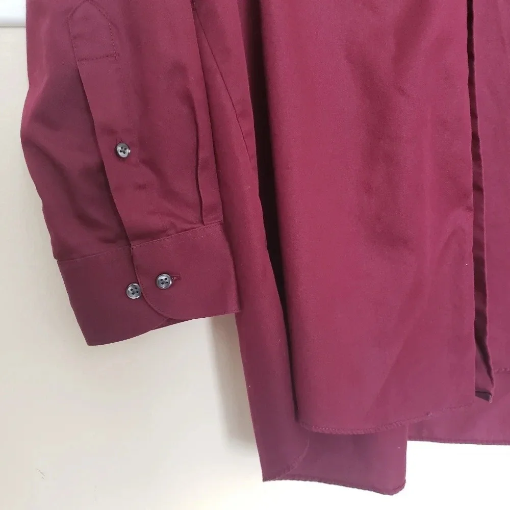 Van Heusen Burgundy Button Down Top